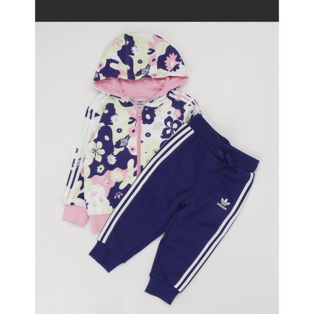 adidas(アディダス)のラス2 アディダススエット　100 セットアップ キッズ/ベビー/マタニティのキッズ服女の子用(90cm~)(ジャケット/上着)の商品写真