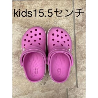 クロックス(crocs)の専用出品中☆クロックス　キッズサイズ15.5センチ　ピンク(サンダル)