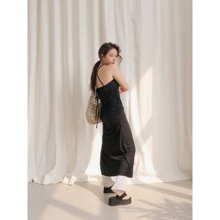 スタイルナンダ(STYLENANDA)のstylenanda スタイルナンダ ギャザースリットロングキャミワンピース(ロングワンピース/マキシワンピース)