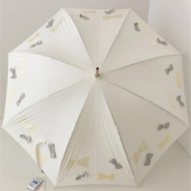 LUDLOW(ラドロー)の新品タグ付⭐️ LUDLOW ラドロー UV リボン パラソル 日傘 晴雨兼用傘 レディースのファッション小物(傘)の商品写真