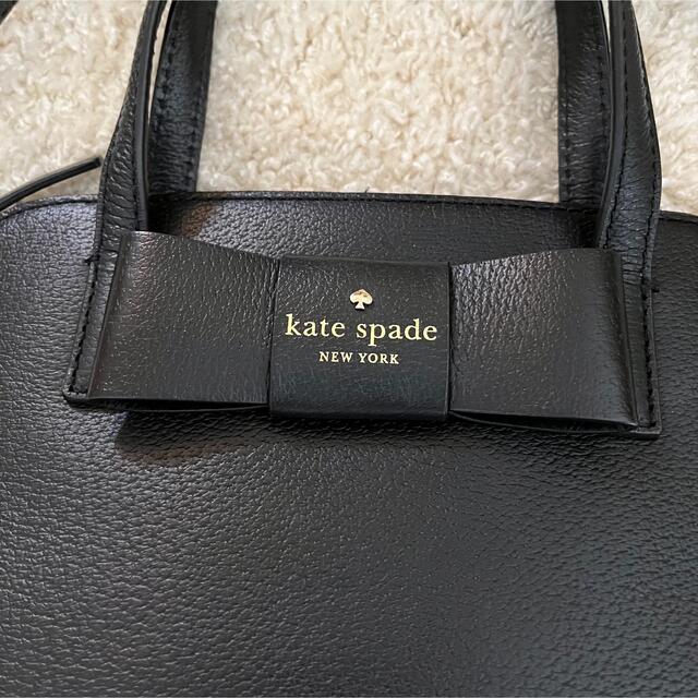 kate spade new york(ケイトスペードニューヨーク)の美品✨kate spade ケイトスペード　2wayバッグ　立体リボン　ブラック レディースのバッグ(ハンドバッグ)の商品写真