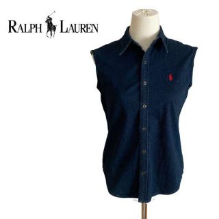 ラルフローレン(Ralph Lauren)のPOLO SPORT ラルフローレン シャツ　トップス　デニム　ノースリーブ　赤(シャツ/ブラウス(半袖/袖なし))