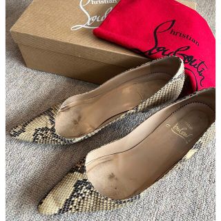 クリスチャンルブタン(Christian Louboutin)のクリスチャンルブタン　パイソンパンプス　37(ハイヒール/パンプス)