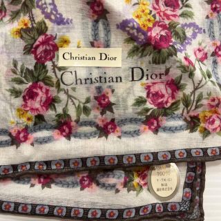 クリスチャンディオール(Christian Dior)のChristian Dior　ハンカチ　花柄(ハンカチ)