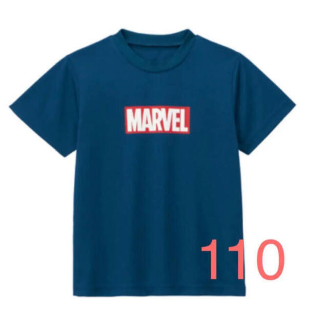 MARVEL(マーベル)のマーベル　ロゴ　半袖　子供服　キッズ　男の子　女の子　ネイビー　110 キッズ/ベビー/マタニティのキッズ服男の子用(90cm~)(Tシャツ/カットソー)の商品写真