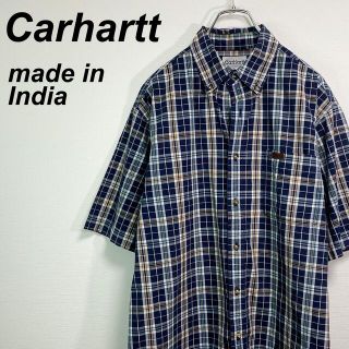 カーハート(carhartt)の古着 00s カーハート 半袖シャツ L ボタン ワーク インド製(シャツ)