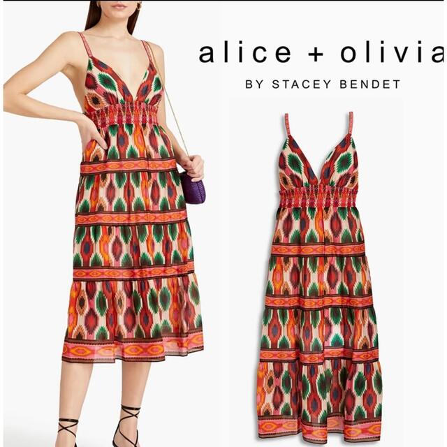 Alice+Olivia(アリスアンドオリビア)の❤️★Alice olive 22新作新品  ボヘミアンワンピース　オシャレ綺麗 レディースのワンピース(ひざ丈ワンピース)の商品写真