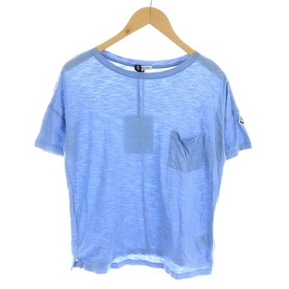 モンクレール(MONCLER)のモンクレール Tシャツ カットソー 半袖 ロゴ ワッペン S 青(Tシャツ/カットソー(半袖/袖なし))