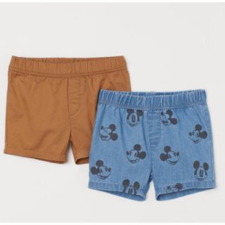 ディズニー(Disney)の完売品 H&M ❤️ ミッキー ディズニー ハーフパンツ ショートパンツ 105(パンツ/スパッツ)