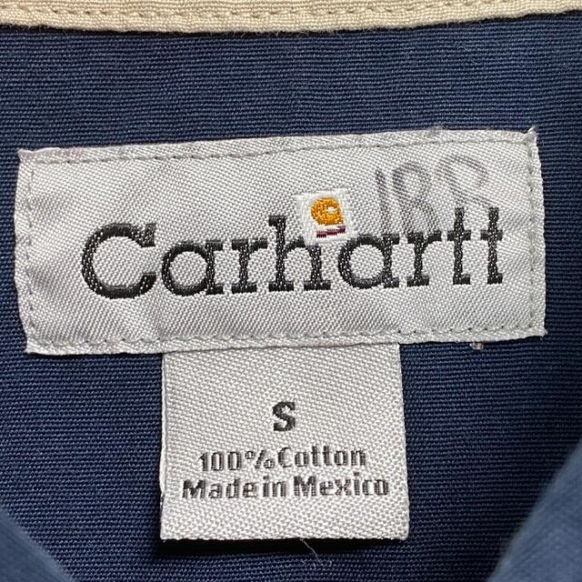 carhartt(カーハート)の古着 00s カーハート 半袖シャツ S ボタン 刺繍タグ 同系色 ワーク メンズのトップス(シャツ)の商品写真
