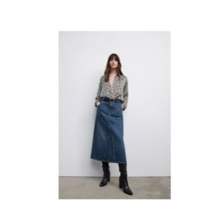 ザラ(ZARA)のZARA デニムスカート　レディース(ロングスカート)