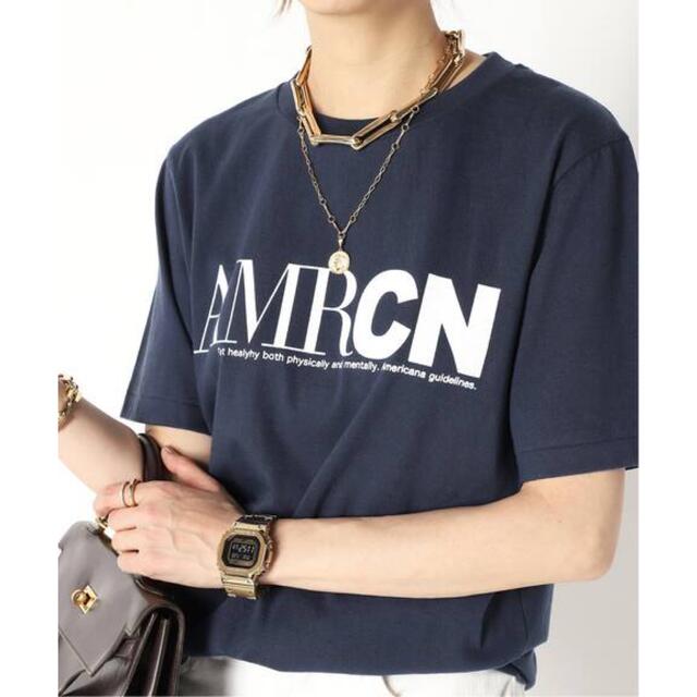 DEUXIEME CLASSE(ドゥーズィエムクラス)の【AMERICANA/アメリカーナ】AMRCN Tシャツ レディースのトップス(Tシャツ(半袖/袖なし))の商品写真