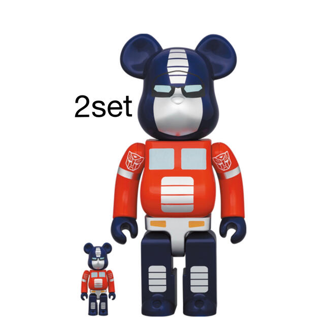 2セットBE@RBRICK OPTIMUS PRIME 100％ & 400％