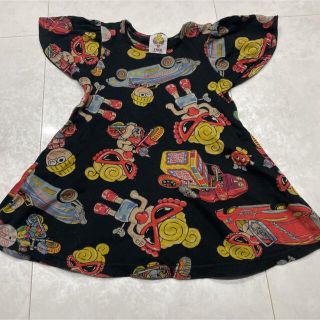 ヒステリックミニ(HYSTERIC MINI)の【美品】ヒスミニ 総柄 ワンピース チュニック80~90(ワンピース)