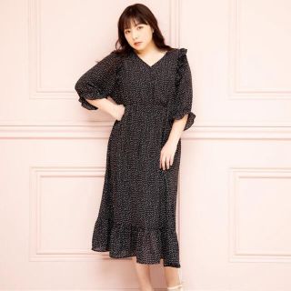 アベイル(Avail)のドット柄ワンピ(ロングワンピース/マキシワンピース)