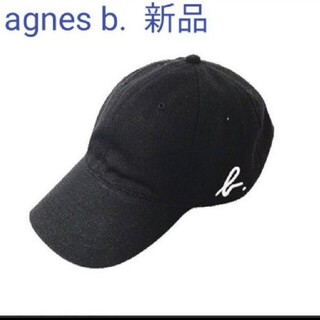 agnes b. - 新品　アニエスベー　キャップ　横ロゴ　ブラック