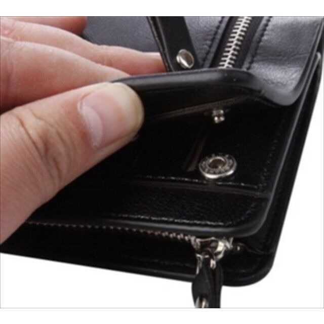 メンズ 長財布 収納力抜群 スタイリッシュ 財布　ブラウン メンズのファッション小物(長財布)の商品写真