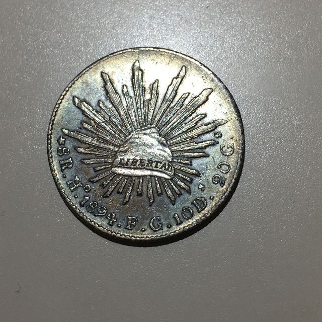 メキシコ　8レアル　1894年　銀貨