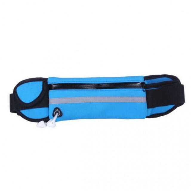 ランニング 防水 ウエストポーチ ランニングポーチ 水色 メンズのバッグ(ウエストポーチ)の商品写真