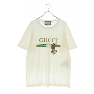 グッチ(Gucci)のグッチ ラビットアップリケ ヴィンテージロゴTシャツ L(Tシャツ/カットソー(半袖/袖なし))