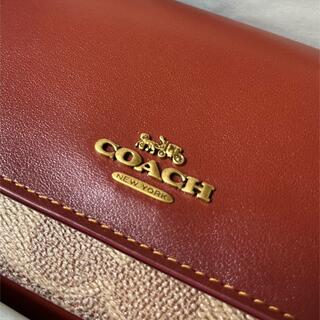 COACH - 新品 コーチ フラップ ウォレット タンラスト 財布の通販 ...