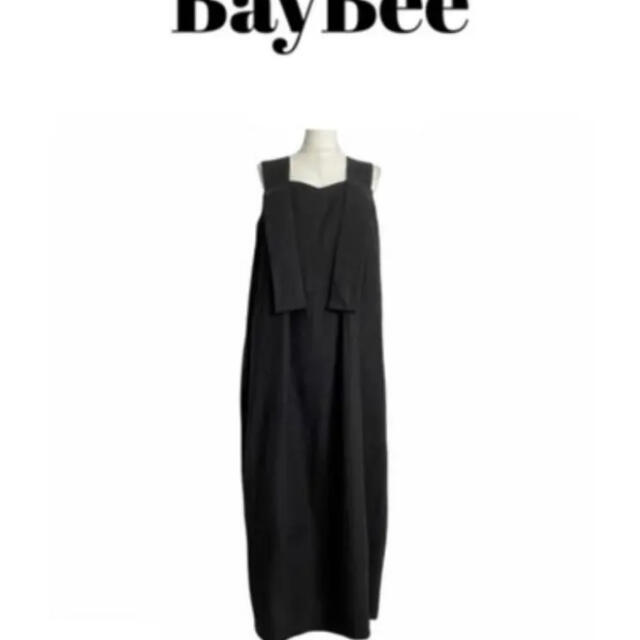 トップ baybee wide dress(black) linen shoulder ロングワンピース/マキシワンピース