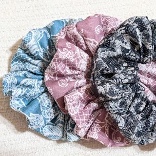 Z3個セットシュシュハンドメイド(ヘアアクセサリー)