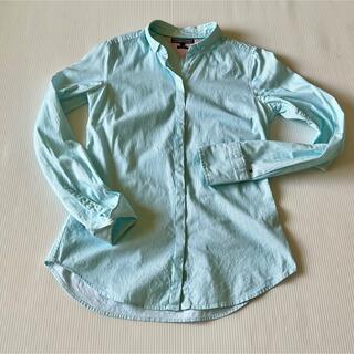トミーヒルフィガー(TOMMY HILFIGER)のシャツ　ダブルカフス　グリーンストライプ(シャツ/ブラウス(長袖/七分))