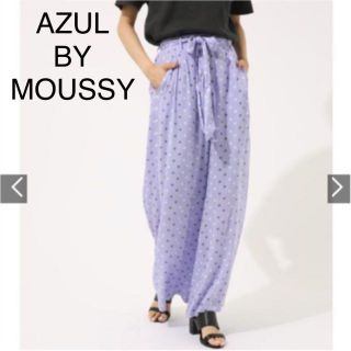 AZUL BY MOUSSY ドットウエストリボンワイドパンツ(カジュアルパンツ)