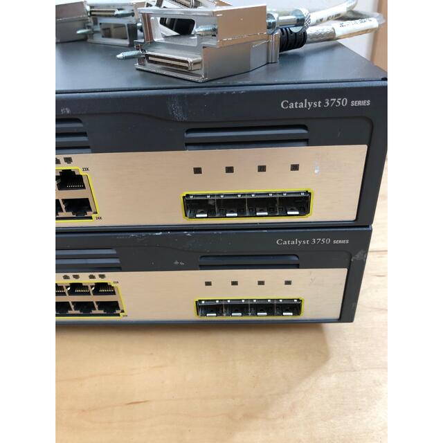 【CCNA、CCNP】2台セットCiscoL3スイッチ3750