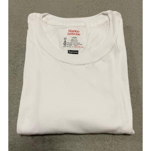 Supreme(シュプリーム)の新品 Supreme ® Hanes ® Tシャツ Lサイズ ホワイト 1枚 メンズのトップス(Tシャツ/カットソー(半袖/袖なし))の商品写真