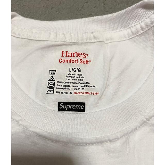 Supreme(シュプリーム)の新品 Supreme ® Hanes ® Tシャツ Lサイズ ホワイト 1枚 メンズのトップス(Tシャツ/カットソー(半袖/袖なし))の商品写真