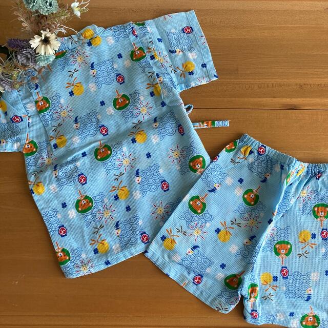 西松屋(ニシマツヤ)の甚平　90cm  水色 キッズ/ベビー/マタニティのキッズ服男の子用(90cm~)(甚平/浴衣)の商品写真