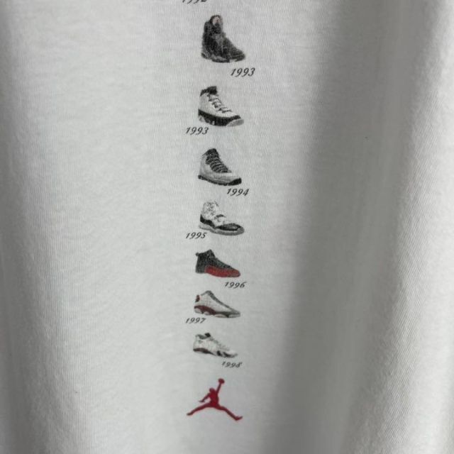 90's NIKE ナイキ  14周年記念Tシャツ 歴代ジョーダンプリント 5