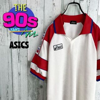 アシックス(asics)の90's OLD ASICS  アシックス  日本製　トリコロール　ゲームシャツ(Tシャツ/カットソー(半袖/袖なし))