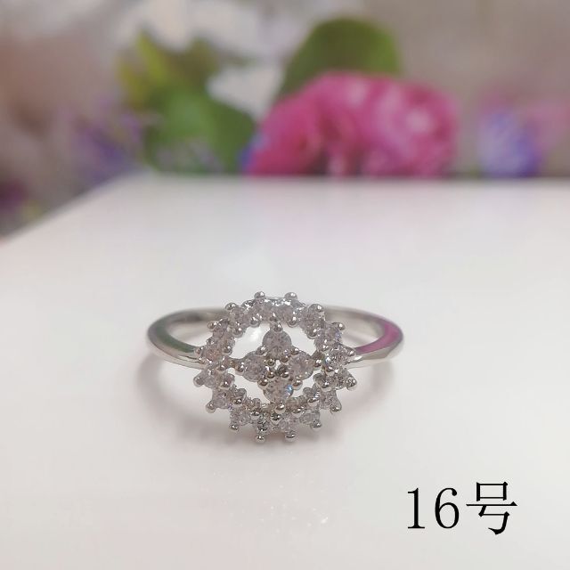 tt16072閉店セール16号リング本物そっくり高級模造ダイヤモンドリング レディースのアクセサリー(リング(指輪))の商品写真