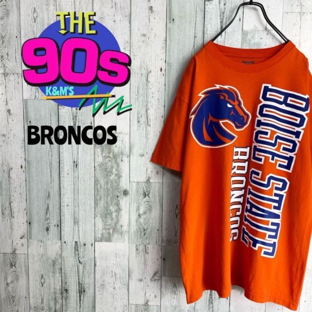 90's PRO EDGE NFL デンバーブロンコス　ビッグロゴTシャツ