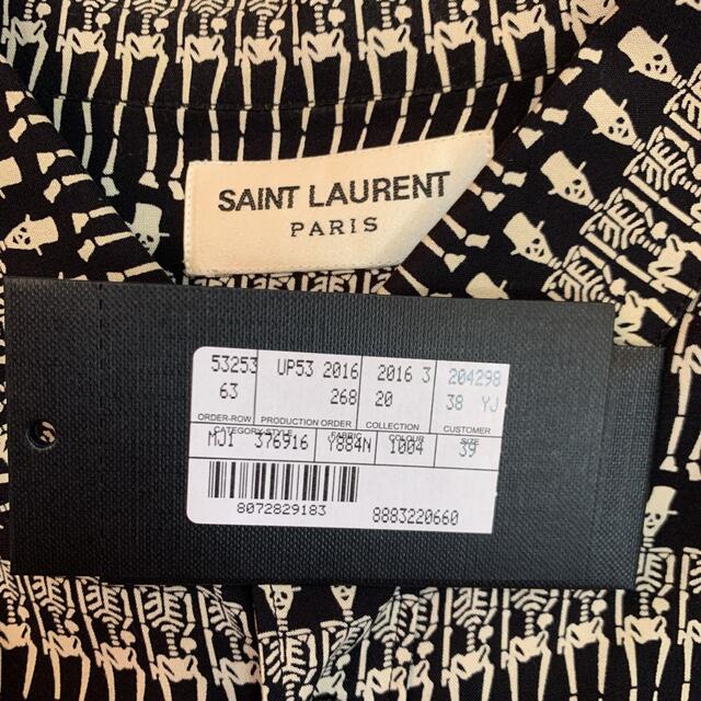 Saint Laurent(サンローラン)のSAINT LAURENT PARIS 16ss スカル総柄レーヨン長袖シャツ  メンズのトップス(シャツ)の商品写真