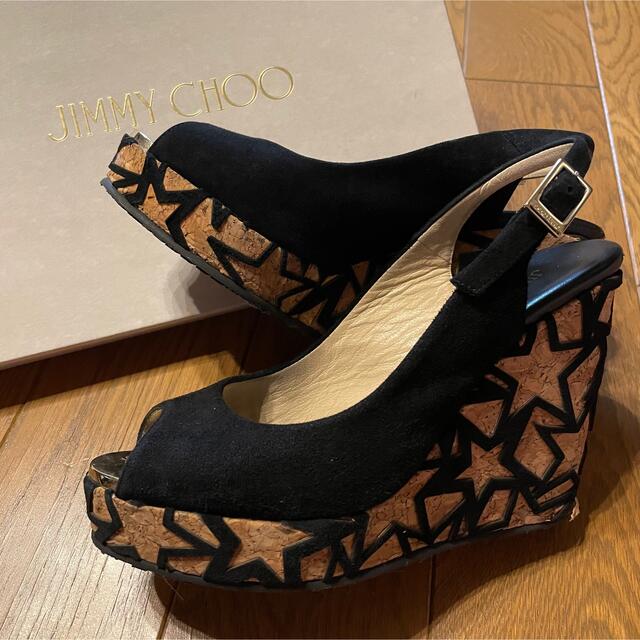 JIMMY CHOO(ジミーチュウ)の安室奈美恵ちゃん着用★ジミーチュウ★星柄★ウェッジソール★サンダル★パンプス レディースの靴/シューズ(サンダル)の商品写真