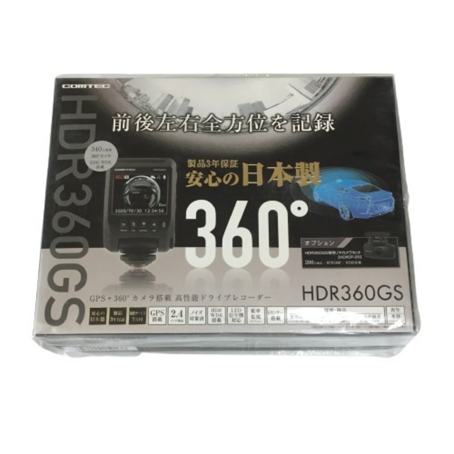 ◎◎COMTEC コムテック HDR360GS 360° カメラ搭載 ドライブレコーダー自動車/バイク