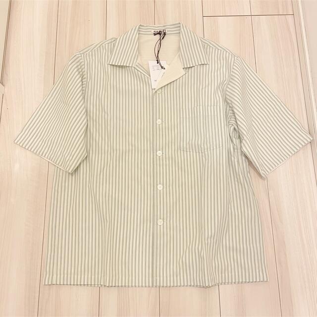 ＜AURALEE＞FINX STRIPE SHORT SLEEVE SHIRT