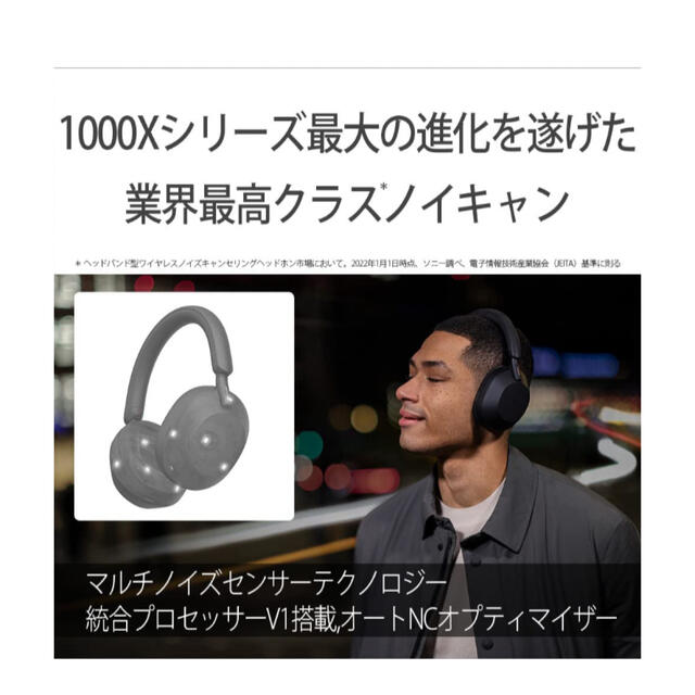 SONY(ソニー)のWH-1000XM5(B） スマホ/家電/カメラのオーディオ機器(ヘッドフォン/イヤフォン)の商品写真