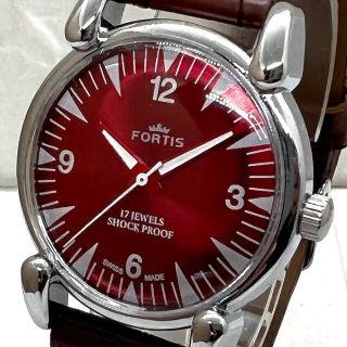 フォルティス(FORTIS)の【人気】FORTIS フォルティス 機械式手巻き メンズ 腕時計 ワインレッド(腕時計(アナログ))