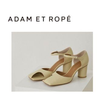 アダムエロぺ(Adam et Rope')のアダムエロペ　カットアウトスクエアサンダル(ハイヒール/パンプス)