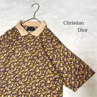 クリスチャンディオール(Christian Dior)のDior 柄シャツ　総柄 古着　レトロ　ポロシャツ　ディオール　奇抜　落ち葉(シャツ)