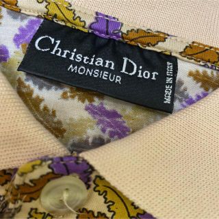 Dior 柄シャツ 総柄 古着 レトロ ポロシャツ ディオール 奇抜 落ち葉