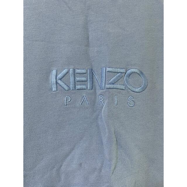 Tシャツ　KENZO 刺繍　ロゴ　ブルー　パープル　パステル　S