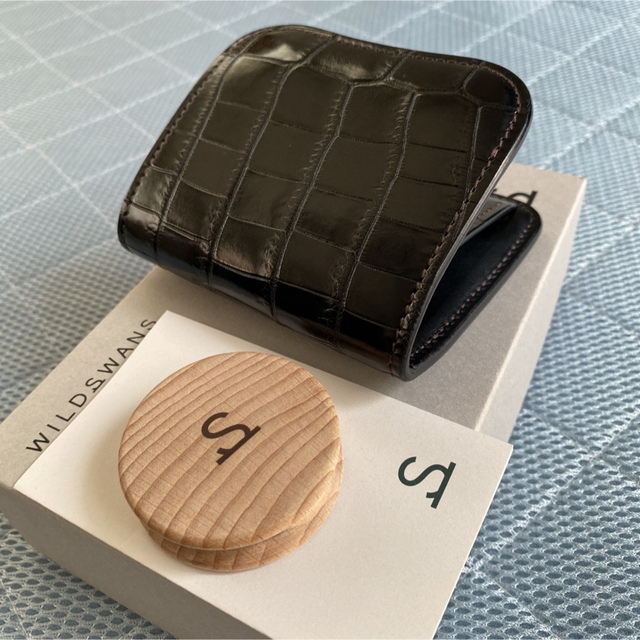 ワイルドスワンズ  クロコダイル  ブラックパーム メンズのファッション小物(折り財布)の商品写真