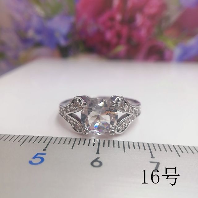 tt16096閉店セール16号リング模造シトリンダイヤモンドリング レディースのアクセサリー(リング(指輪))の商品写真