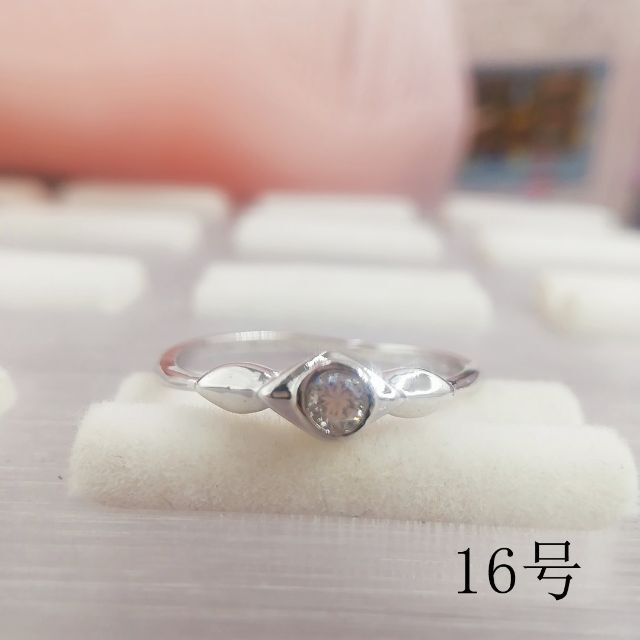 tt16099閉店セール16号リング細身優雅リングジルコニアリング レディースのアクセサリー(リング(指輪))の商品写真